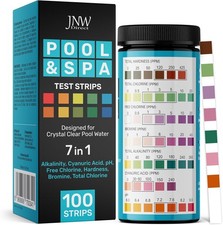 7-Way Pool Test Strips 150 Quick and Accurate Pool and Hot Tub Test Strips - Po