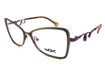 BOZ Eyeglasses Frames COCO 5580 Antic Bronze Purple Pink Butterfly 53-15-140
