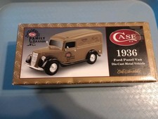2003 Ertl Case XX Knife 1936 Ford Panel Van Diecast Bank Family Brand W/Box Key