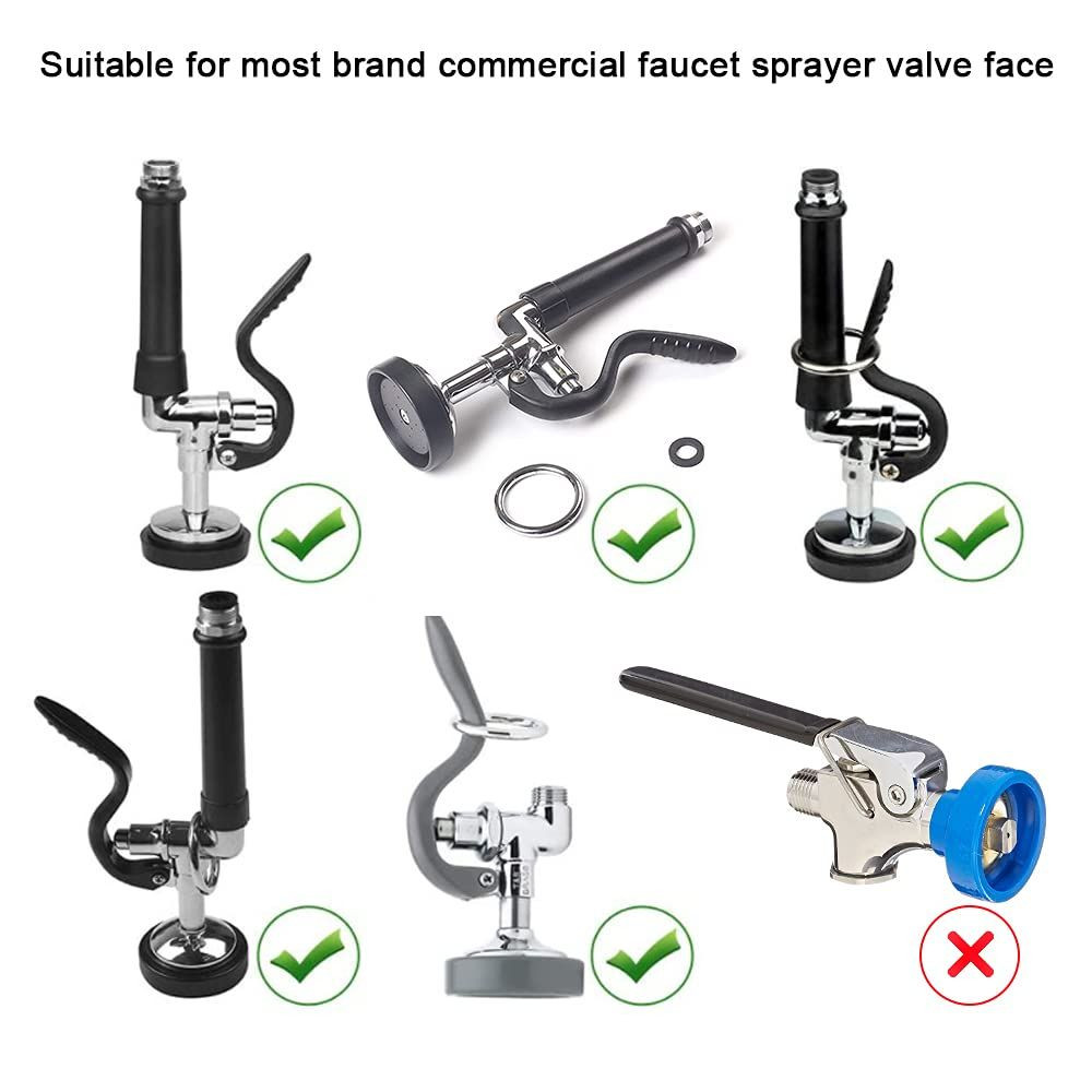 KANONEY 2 Pack Pre-Rinse Spray Valve Repair Kit for Most Commercial Sink Gray 