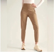 Athleta Trekkie North Jogger Pant Sz 8 Big Sur Brown Hiking Outdoor Travel Trail