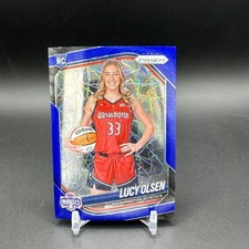 2025 PANINI WNBA PRIZM LUCY OLSEN ROOKIE VARIATION BLUE VELOCITY #145