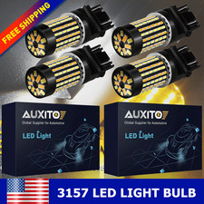 CANBUS Error Free White/Amber 3157 LED DRL Switchback Turn Signal Light Bulb 2/4