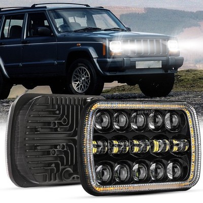 2PCS DOT 7X6 5X7 LED Headlight Hi-Lo DRL For Toyota Pickup/4Runner/MR2/240SX/D21