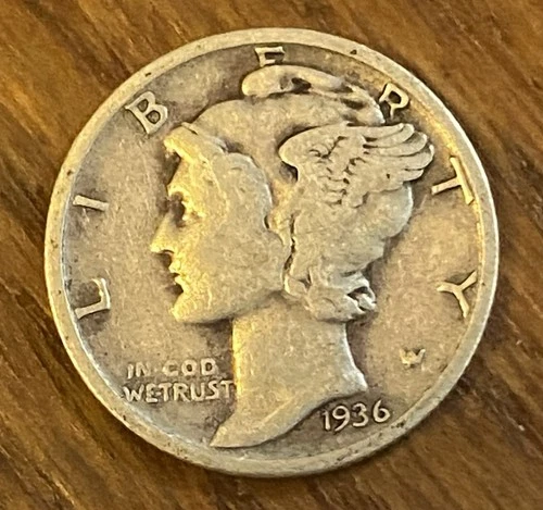 1936-P Mercury Dime — photo from another recent sale