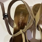 Fabrizio Bulckaen Tan Patent Leather & Black Suede Strappy Sandals Block Heel 37 — photo 5