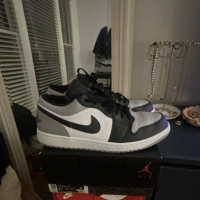 Nike Air Jordan 1 Low Shadow Toe Black Gray White Sneaker 553558-052 Men's 2022
