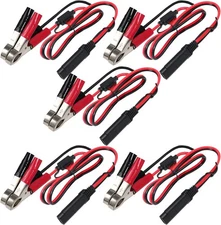 (5PACK)1.5FT 12V Battery Alligator Clip to SAE 2Pin Quick Disconnect Cable SAE