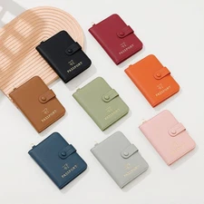 RFID Leather Travel Passport Pocket Bag Zip Wallet Card Holder with Neck Strap