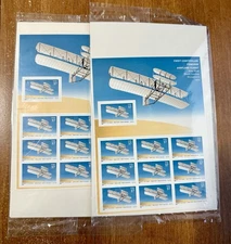 LOT of 2 - 2003 US Scott #3783 37c First Controlled Powered Flight Sheet of 10