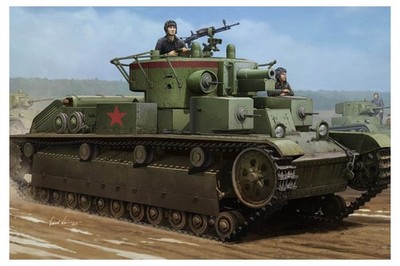 Hobby Boss 1/35 Soviet T-28 Medium Tank (Welded) Model Kit, Clear