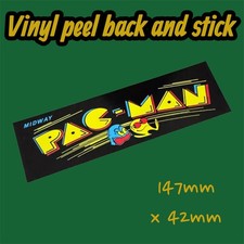 Pacman PAC Man Classic 1980's Logo Vinyl Sticker Decal Arcade Gaming Machine