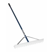 Seymour Midwest 36 in Asphalt Lute Rake, 24 Tines, 66" Straight Aluminum Handle