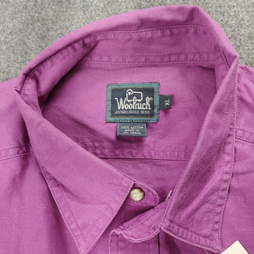 Vtg Woolrich Shirt Men Extra Large Purple Dual Pocket Work Casual Outdoors - Picture 4 of 13