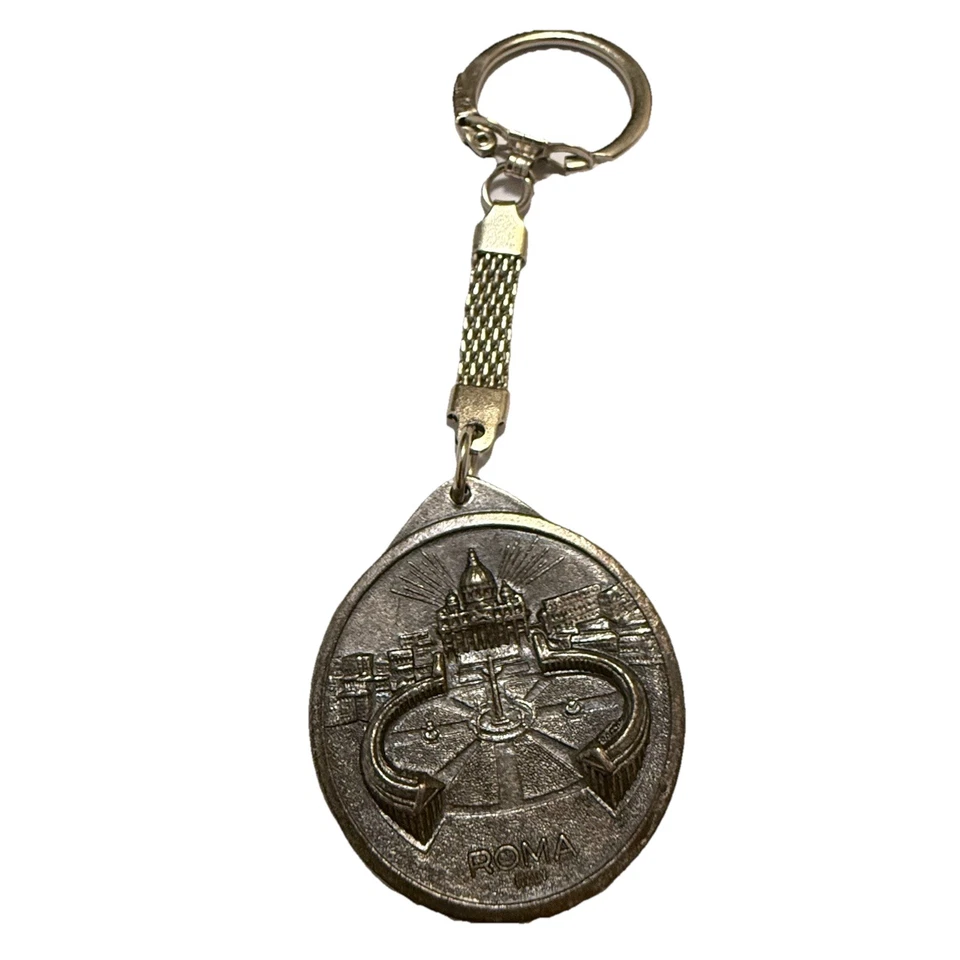 Llavero Coche Papa Juan Pablo II ¡BONITO! Bolso Charm Cristiano Religioso De Colección Foto 4 de 4