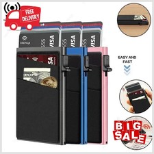 RFID Blocking Card Holder Anti-Theft Wallet Aluminum Metal Case Minimalist Smart