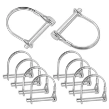 Joyangy 10-Pack 1/4x2 Safety Coupler Hitch Pins, Heavy Duty Wire Lock Shaft P...
