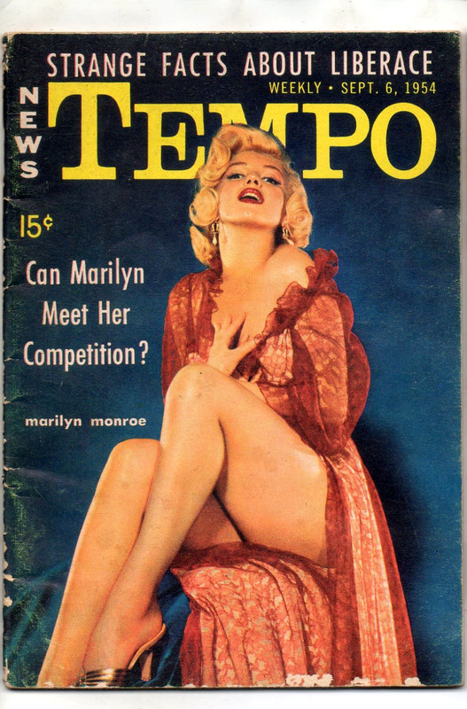 TEMPO MAGAZINE SEPT. 1954.  MARILYN MONROE, SHEREE NORTH, MARA LANE, TERRY MOORE