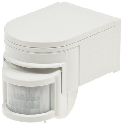 ChiliTec Aufputz Bewegungsmelder ''CBM'' 180° IP44, 1-1200W, 3-Draht, weiß