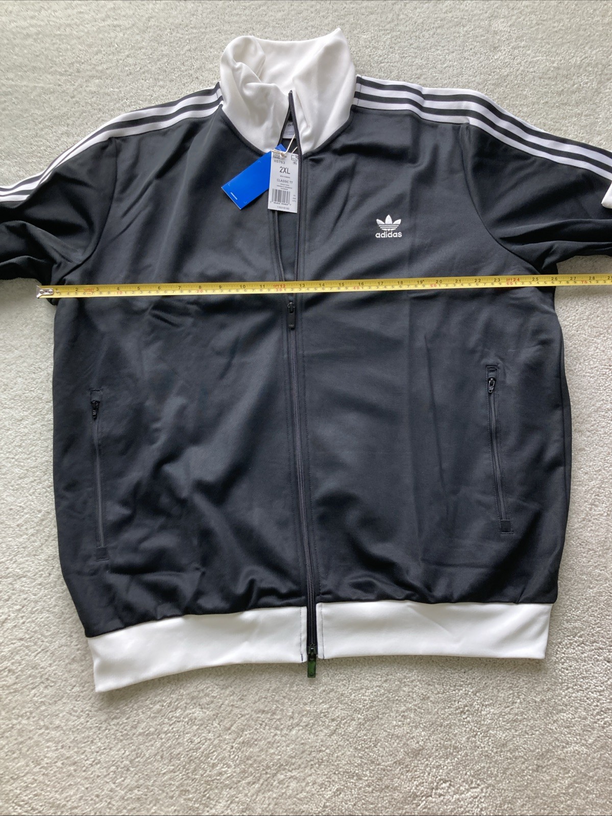 Adidas Originals Men Black Classics Beckenbauer Tracksuit Jacket Pant 2XL image 7