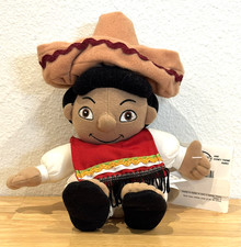 NWT Vintage Disney Store Mexico Boy It's A Small World 9" Bean Bag Plush Doll