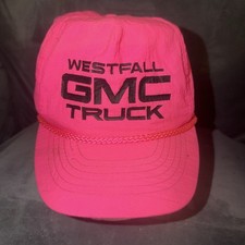 1990s Old Vintage WESTFALL GMC TRUCK PATCH SNAPBACK TRUCKER HAT CAP MADE IN USA