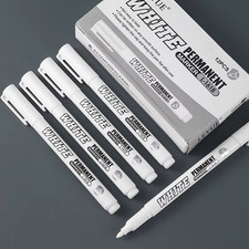 3 pcs White Waterproof Permanent Paint Marker Pens for Metal Wood Fabric