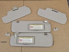 1998-2002 Toyota Land Cruiser Lexus LX470 Set of Sun Visors Driver Passenger Tan