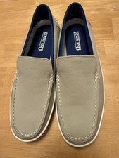 Lands End All Weather Casual Slip On Shoe Womens 10B Tan Canvas