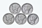 High Grade Lot 1939 1937 1939 1939 1935 Mercury Dime Collection *311