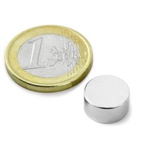 10 X Scheibenmagnet Rundmagnet Ø 12 Mm, HöHe 6 Mm Neodym (Ndfeb) N45, HäLt 4,5Kg