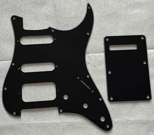 Custom For 11 Hole Stratocaster HSS & Tremolo Cover Back Guitar Pickguard