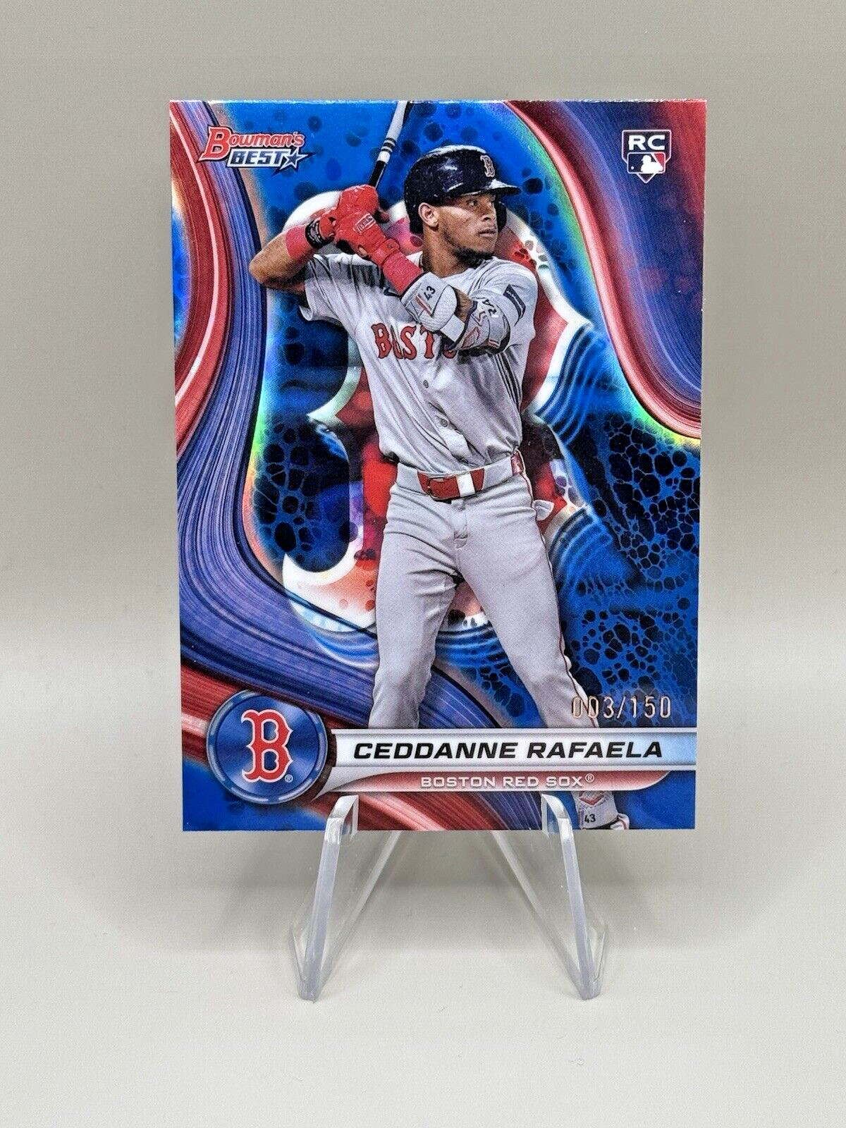 2024 Bowman's Best - Ceddanne Rafaela (RC) #14 Blue Refractor /150 Red Sox