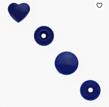 Reduced!! BULK SALE! 1000 Size 20 Light Navy B58 KAM Snaps Hearts Bibs Diapers