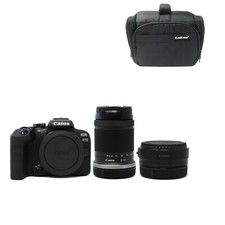 Canon R10 Mirrorless Camera + RF-S 18-45mm STM Lens + EF-EOS R Adapter + Bag