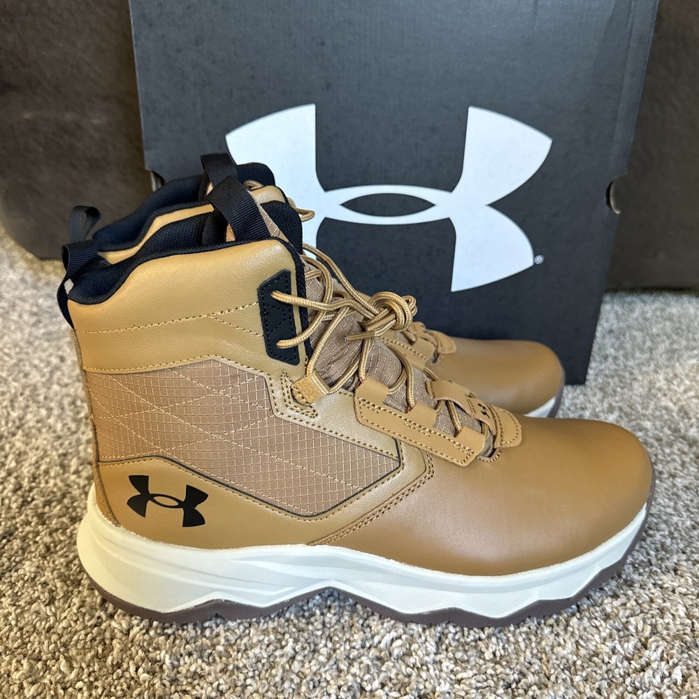 Under Armour Men Stellar G2 6 Tactical Boots Brown Size 9 Hiking Military