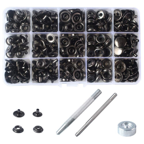 70 Sets 15mm 5/8" Heavy Duty Snap Fasteners Kit, Metal Snaps for Leather Crafts - Picture 2 of 8