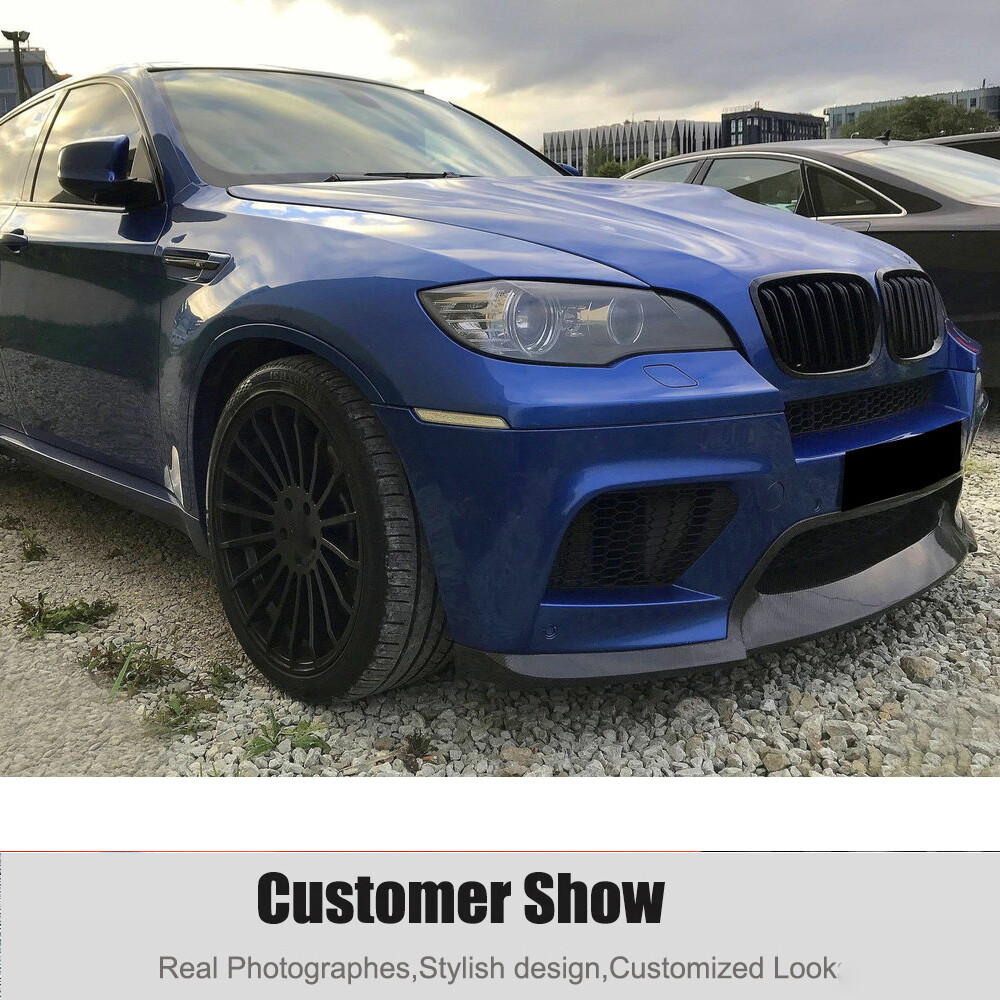 Gloss Black Front Bumper Lip Chin Spoiler For BMW X5M E70 X6M E71 