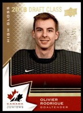 2019-20 TEAM CANADA JUNIORS 2018 DRAFT CLASS HIGH GLOSS OLIVIER RODRIGUE 16/25