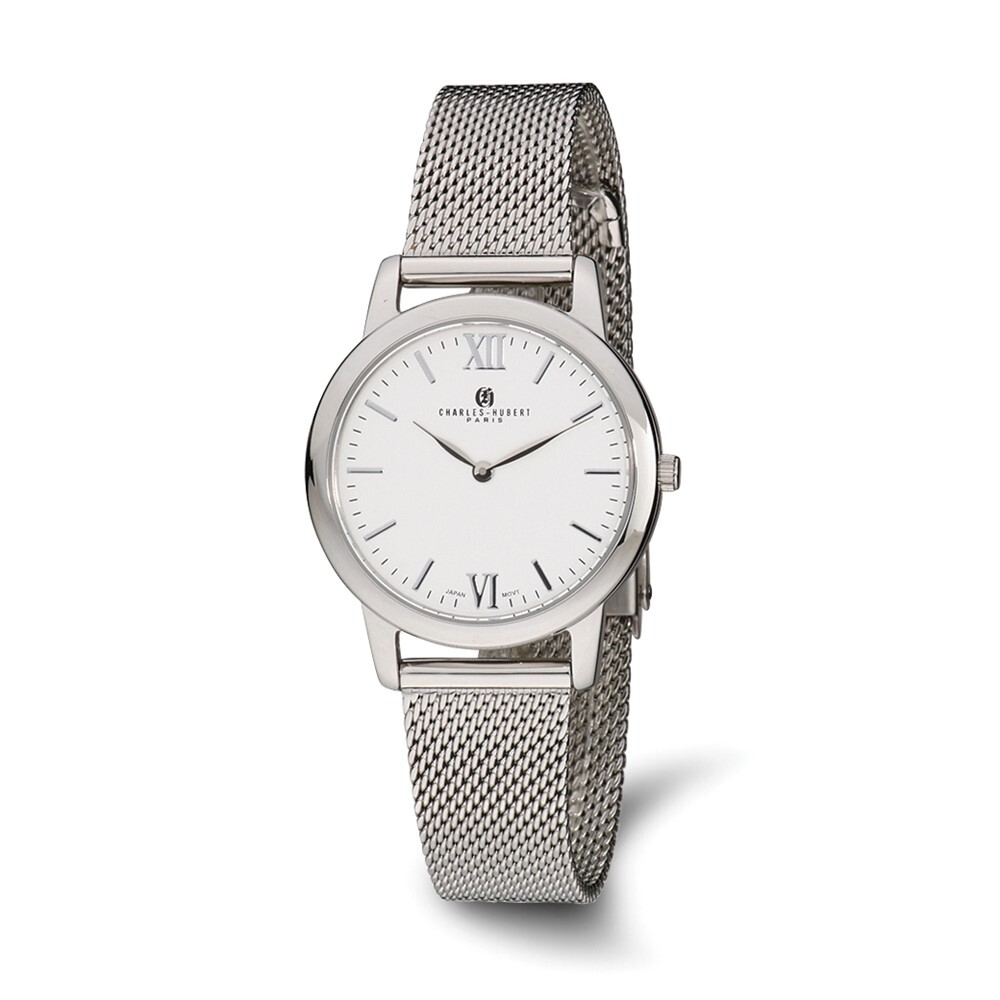 Charles Hubert Ladies Stainless Steel Silver Dial Mesh Band Watch Amazon.com: Charles-Hubert, Paris Women main image 2
