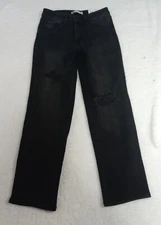 SO Goods for Life Black Distressed Jeans Sz 5/27W High Rise Straight Leg
