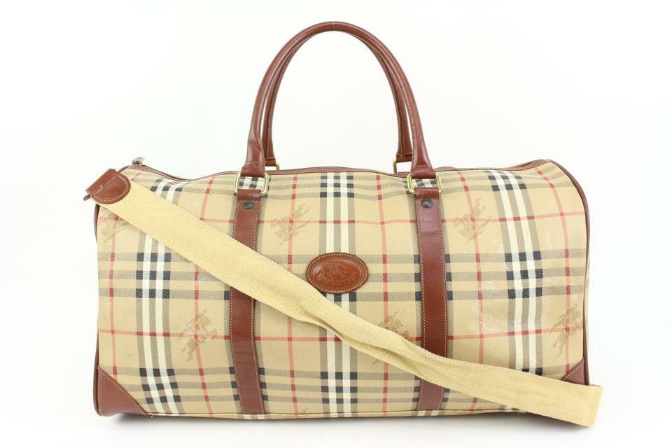 Burberry Beige Nova Check Duffle Bag with Strap B… - image 1