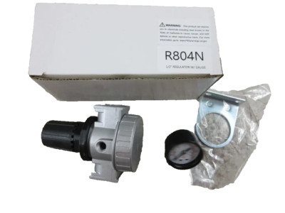 1/2'' Compressor In Line Compressed Air Industrial Regulator Heavy Duty w/ Gauge