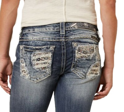 NWT- MISS ME Womens Low-Rise Boot Cut Stretch Jeans - Sizes 29,30