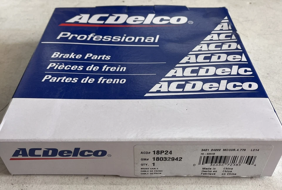 Cable de freno de estacionamiento ACDelco 18P24 para Chevy Caprice 73-79 ^ Foto 2 de 2