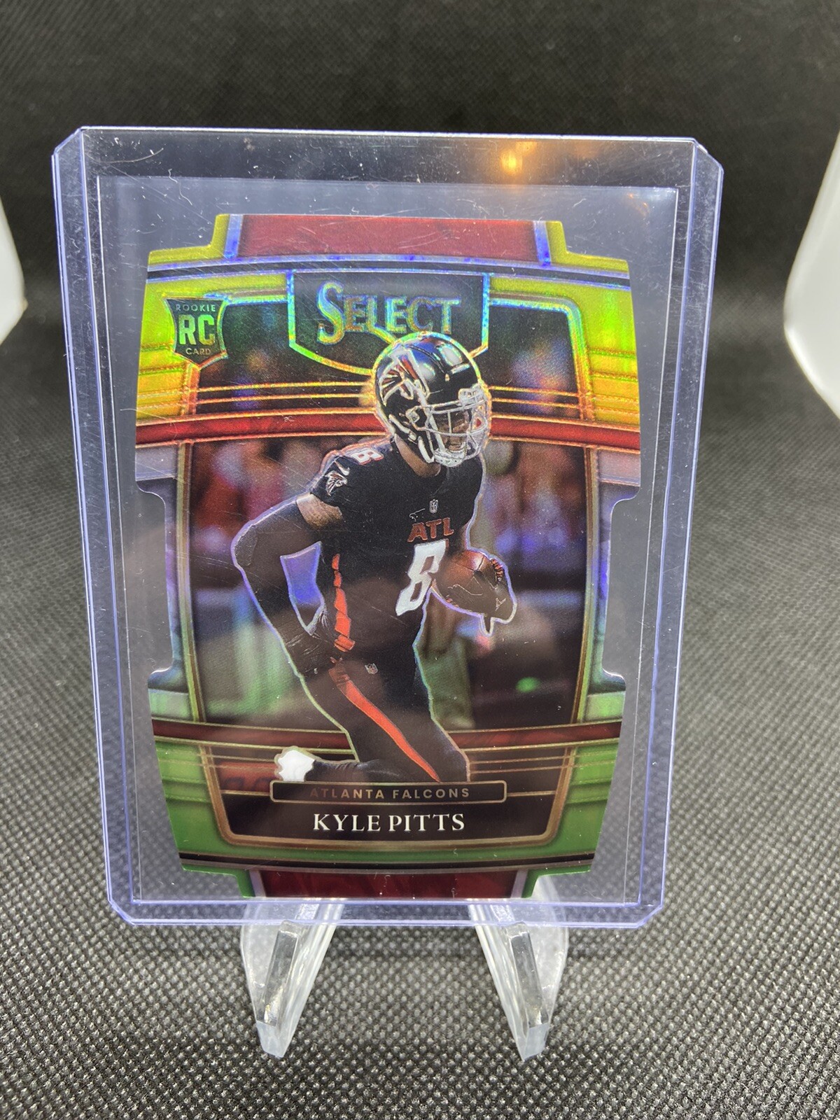 2021 Select Kyle Pitts Yellow & Green Concourse Prizm Die-Cut Rookie RC #46 SP