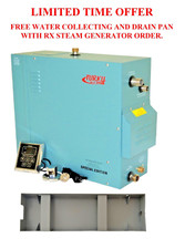 FULL SET 12KW STEAM SHOWER BATH GENERATOR WITH VAPOR-PROOF CONTROLLER AUTO DRAIN