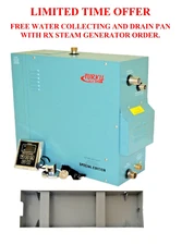 FULL SET 12KW STEAM SHOWER BATH GENERATOR WITH VAPOR-PROOF CONTROLLER AUTO DRAIN