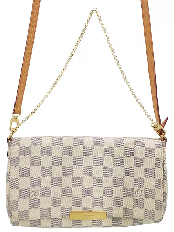 Louis-Vuitton-Damier-Azur-Favorite-MM-2Way-Bag-Hand-Bag-N41275