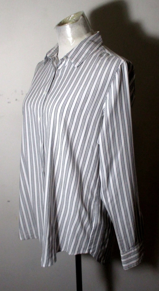 Blusa UNI QLO Gris Blanco Manga Larga Talla S Foto 4 de 4